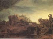 Rembrandt Peale Landscape with a Castle (mk05) Spain oil painting reproduction